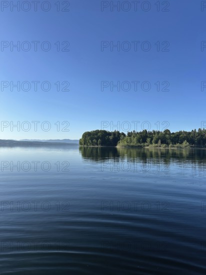 Wooded shore on Lake Starnberg, Bavaria, Germany