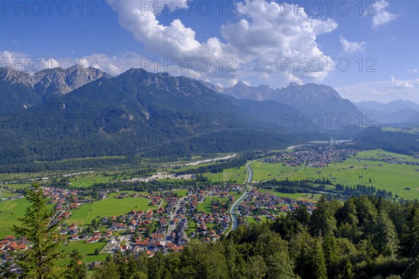 At the summit, to the Karwendel, Magdalena Neuner Weg, Krepelschrofen, Wallgau, Werdenfelser Land,