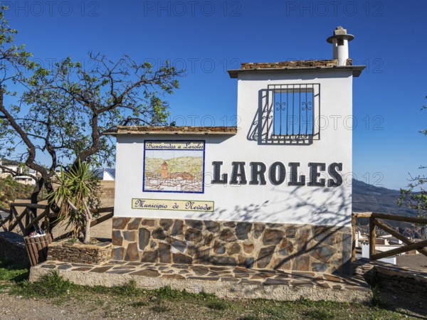 Village Laroles, one of the whitewashed villages on the slopes of the Sierra Nevada, Andalusia,