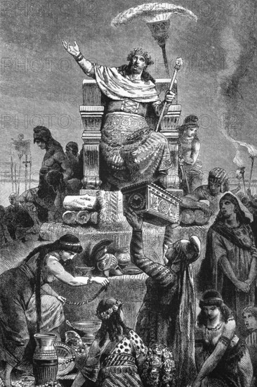 The end of Greek civilisation, Croesus on his funeral pyre after his defeat in Turkey against the