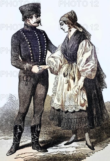 National costumes of the Austro-Hungarian monarchy of the 19th century, Austria, digital