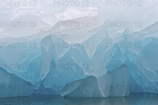 Detailed view of the ice, Monacobreen glacier, Liefdefjorden fjord, Spitsbergen, Svalbard Islands,