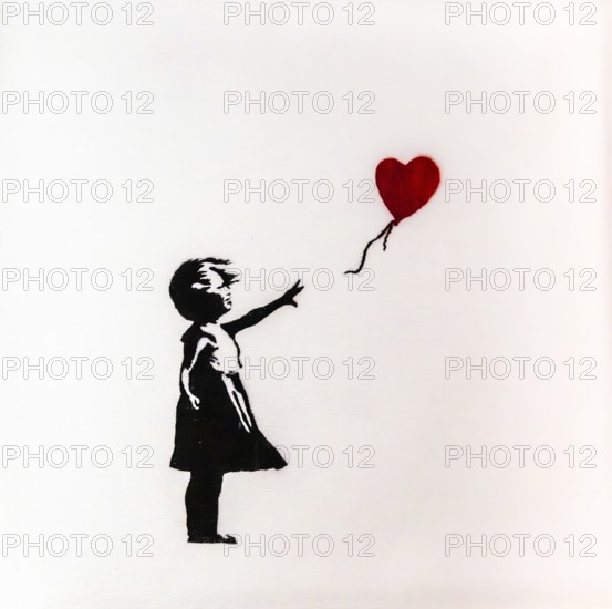 Banksy - Girl with Balloon, symbol of fragility, indebtedness, dreams, hope and love, 2003,