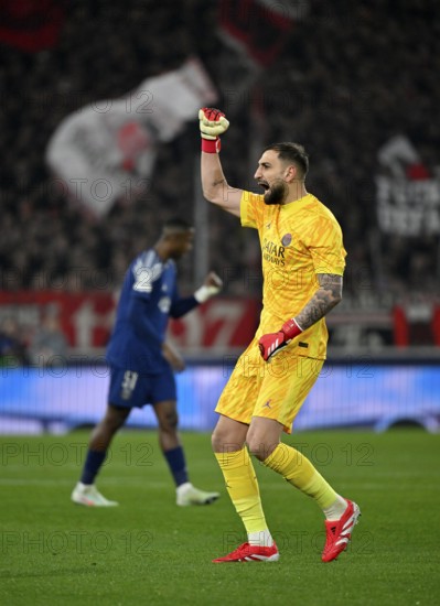 Goal celebration Goalkeeper Gianuigi Donnarumma FC Paris Saint-Germain PSG (01) Gesture Gesture