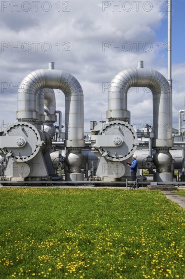 Werne, North Rhine-Westphalia, Germany, compressor station for natural gas and, in future, hydrogen