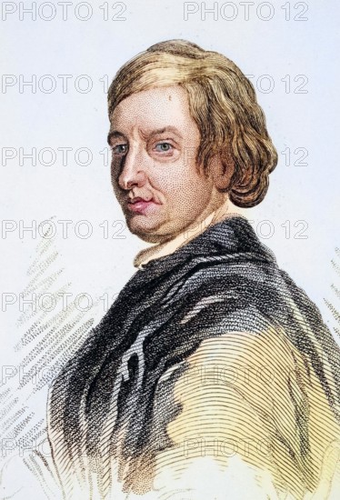 John Dryden, 1631-1700, English poet, dramatist and literary critic, Illustration from Old
