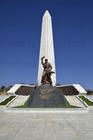 Obelisk on the Heldenacker or National Heroes' Acre, war memorial of the Republic of Namibia, near