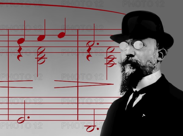 Erik Satie, 1866 – 1925, a French composer and pianist, notesheet for Gymnopédie No. 1, digitally