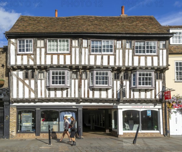 Timber framed Bridge House building, Cambridge School of Visual and Performing Arts, Cambridge,