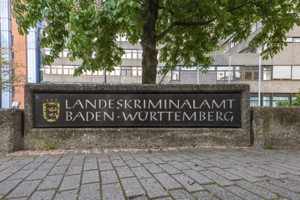 Baden-Württemberg State Office of Criminal Investigation, police authority, sign with state coat of