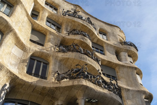 Casa Milà, residential and commercial building designed by the architect Antoni Gaudí in Barcelona,