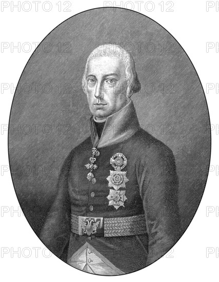 Francis II, 1768 - 1835, the last Holy Roman Emperor, as Francis I Franz I. Emperor of Austria,