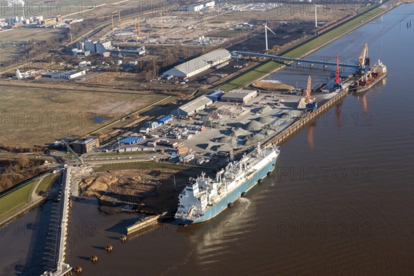 Europe, Germany, Schleswig-Holstein, Brunsbüttel, LNG terminal, ports, port, ships, water, ship,