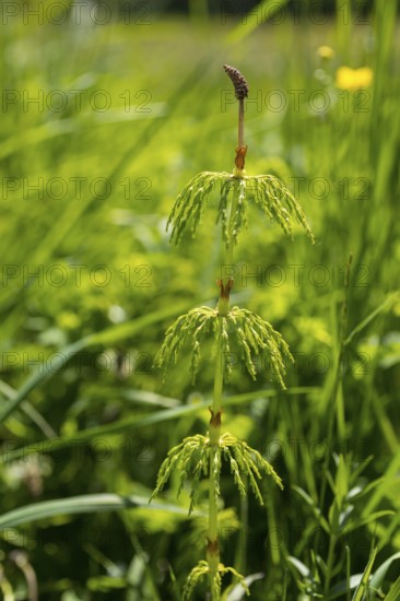 Meadow horsetail (Equisetum pratense), habit, mountain meadows in the Eastern Ore Mountains, here