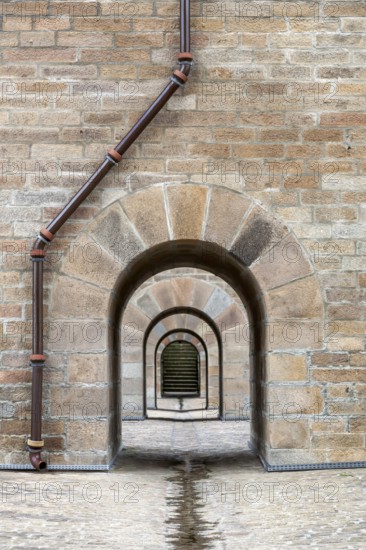 Viaduc de Morlaix, viaduct, circular arch bridge with two storeys, Morlaix, Finistère, Brittany,