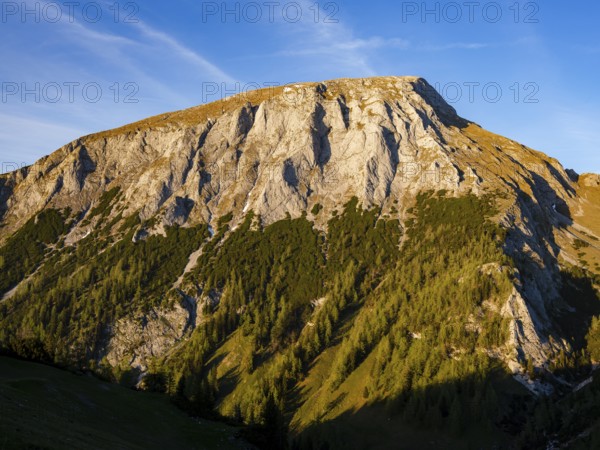 Hohes Brett in the evening light, Berchtesgaden Alps, Berchtesgaden, Berchtesgadener Land, Upper