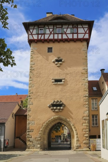 Reutlingen garden gate, first mentioned as the New Tor tor in 1392. historic building, town gate,
