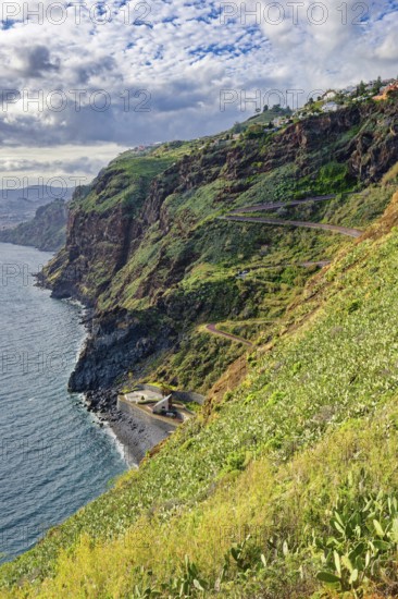 Ponta do Garajau viewpoint at the statue of Christ, Cristo Rei statue, cliffs, tourist attraction,