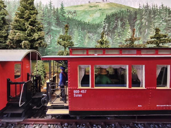 Model railway of the Harz narrow-gauge railway in Wernigerode Westerntor station, railway romance,