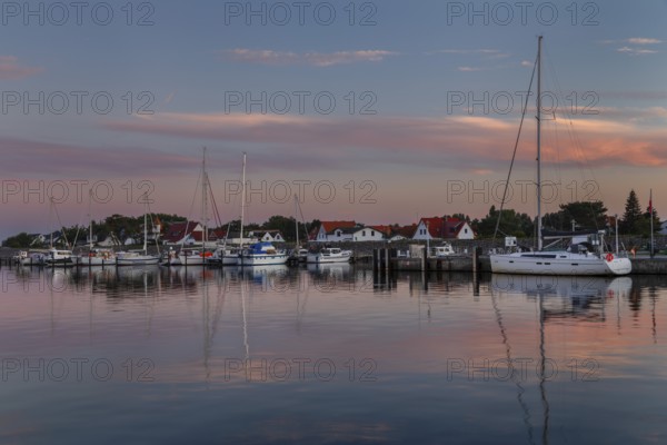 Harbour of Vitte, Hiddensee Island, Rügen, Pomerania, Mecklenburg-Western Pomerania, Germany,