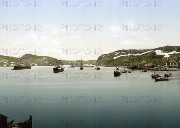 General view, Port Catherine, Kola Peninsula, Russia, c. 1890, Historic, digitally enhanced