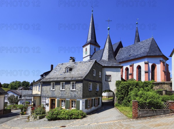 The fortified church Zum Heiligen Geist in Grafengehaig. It is one of the best-preserved and oldest