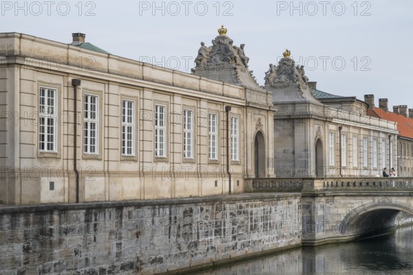 Frederiksholm Canal, Christiansborg Palace entrance, Danish Parliament, Folketinget, Copenhagen,