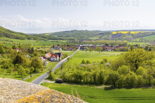 View of Tastungen from the historic Wartturm Wehnder Warte, in the background the village of Ferna,