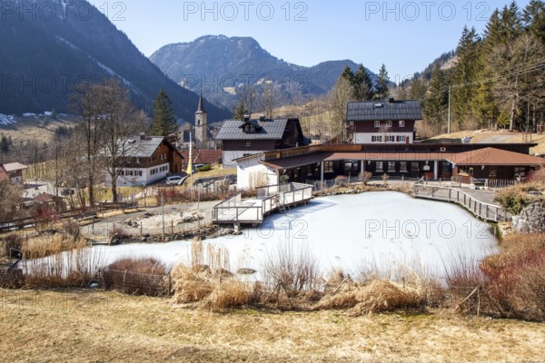 Spa and Kneipp garden, Prinze Gumpe, Hinterstein, Bad Hindelang, Oberallgäu, Allgäu, Bavaria,