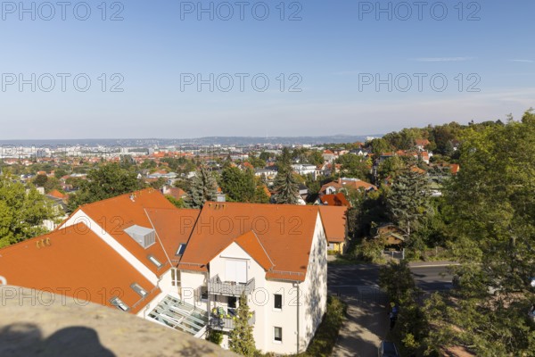View from the Hoher Stein observation tower, with the Fichteturm observation tower in the