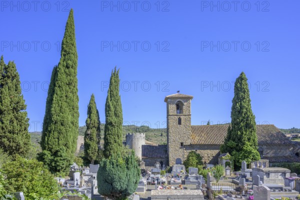 Church and cemetery of Villerouge-Termenès, Département Aude, France