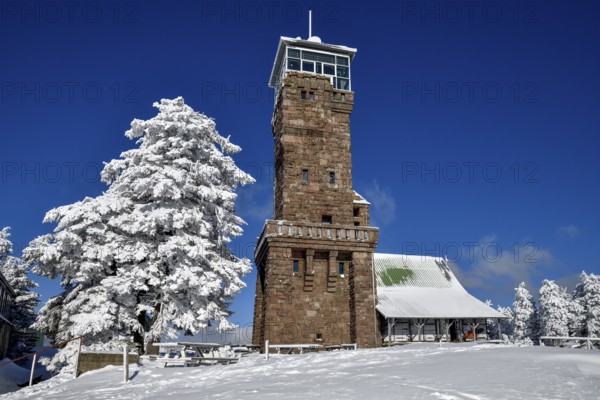Hornisgrinde tower at the summit of the Hornisgrinde, with 1164 meters highest mountain of the