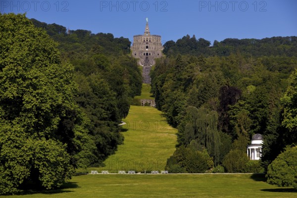 Bergpark Wilhelmshoehe with the Hercules Monument and the Hall of Socrates, UNESCO World Heritage