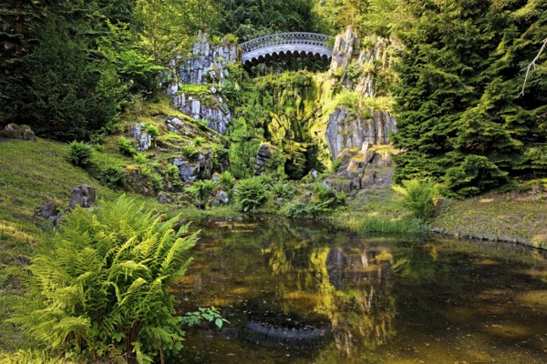 Bergpark Wilhelmshöhe with the Devil's Bridge, UNESCO World Heritage Site, Kassel, Hesse, Germany
