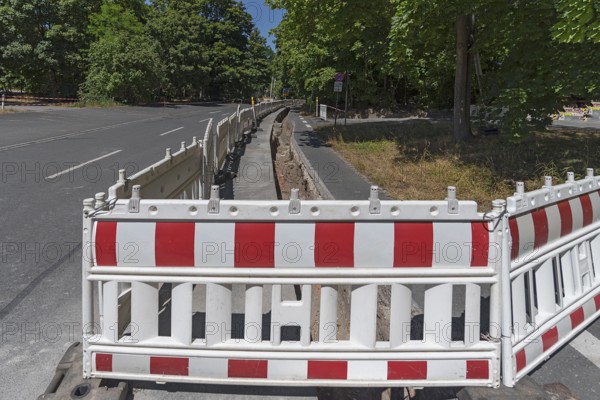 Barrier fence at a construction site, Bavaria, Germany