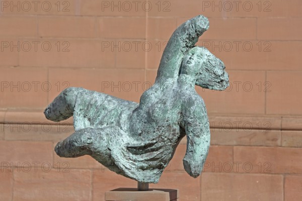 Sculpture Vorbotin by Christiane Maether 2008, memorial to historical Vormärz, Hambach Festival and