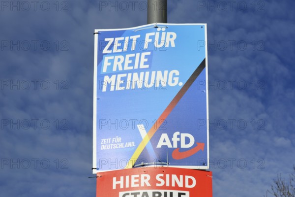 Heidelberg, Germany - January 25th 2025: Poster for federal parliament election 'Bundestagswahl'