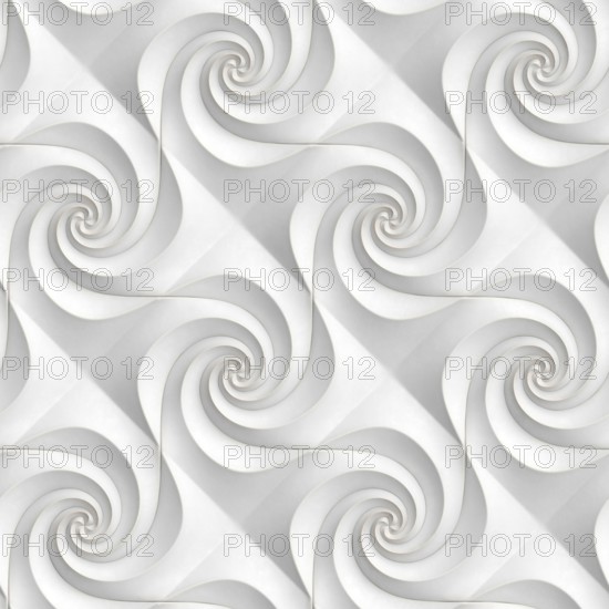 A captivating 3D illustration of seamless, swirling geometric patterns, ideal for wallpapers and