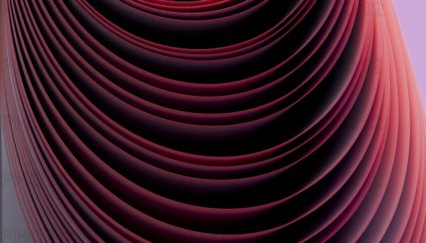 A visually captivating 3D render featuring smooth, flowing maroon waves against a soft gradient