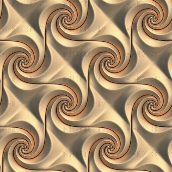 A high-quality image of a seamless pattern featuring 3D geometric designs that mimic the flowing
