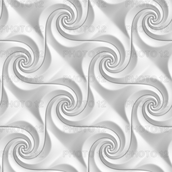 Geometric 3d illustration featuring seamless swirl patterns, ideal for wallpapers and design