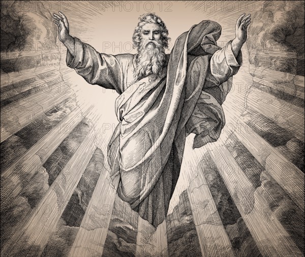 The Creation of Light, Old Testament, by Julius Schnorr von Carolsfeld, 1860