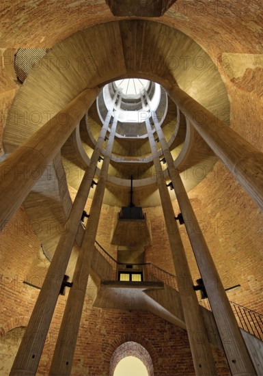 Interior shot, view of the bell tower, French Cathedral, Gendarmenmarkt, Berlin, Germany