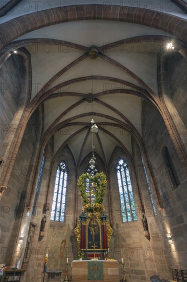 Chancel of the Church of St Nicholas and St Ulrich, nave built around 1400, Kirchenberg 15,