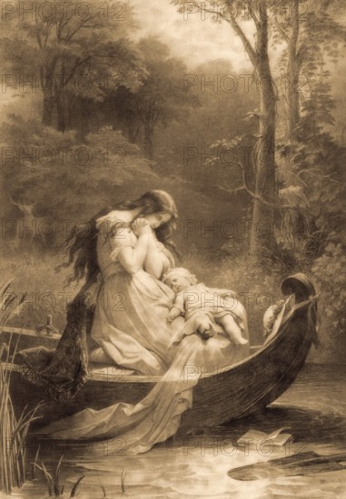 Ottilie, scene from the novel Elective Affinities, Die Wahlverwandtschaften by Johann Wolfgang von