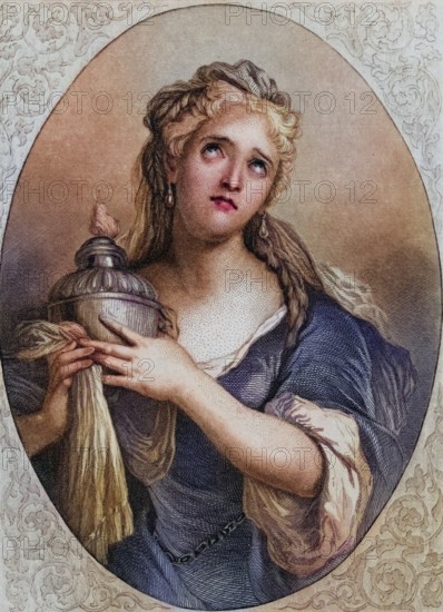 Adrienne Lecouvreur, 1692-1730, French actress. Photo etching after the painting by Coypel,