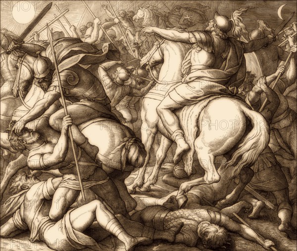 Joshua Commanding the Sun to Stand Still upon Gibeon, Old Testament, by Julius Schnorr von