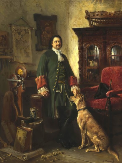 Peter the Great in His Studio, Peter I or Pyotr Alexeyevich Romanov, 1672-1725, Emperor of the