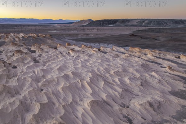 Stunning view of the pumice field in Catamarca, Argentina, highlighted by the soft light of sunrise