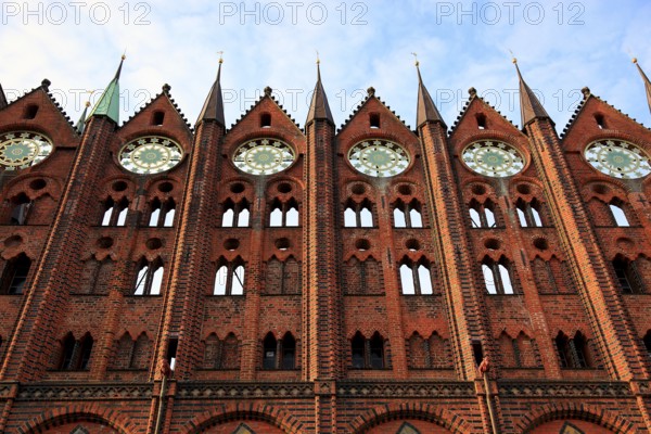 Town hall in the urban area of Altstadt, Stralsund, Hanseatic City of Stralsund, Vorpommern-Rügen